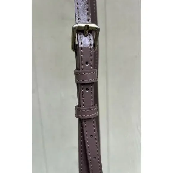 Dooney & Bourke Trixie Patent Leather Crossbody Purse Bag Mink - Picture 5 of 8